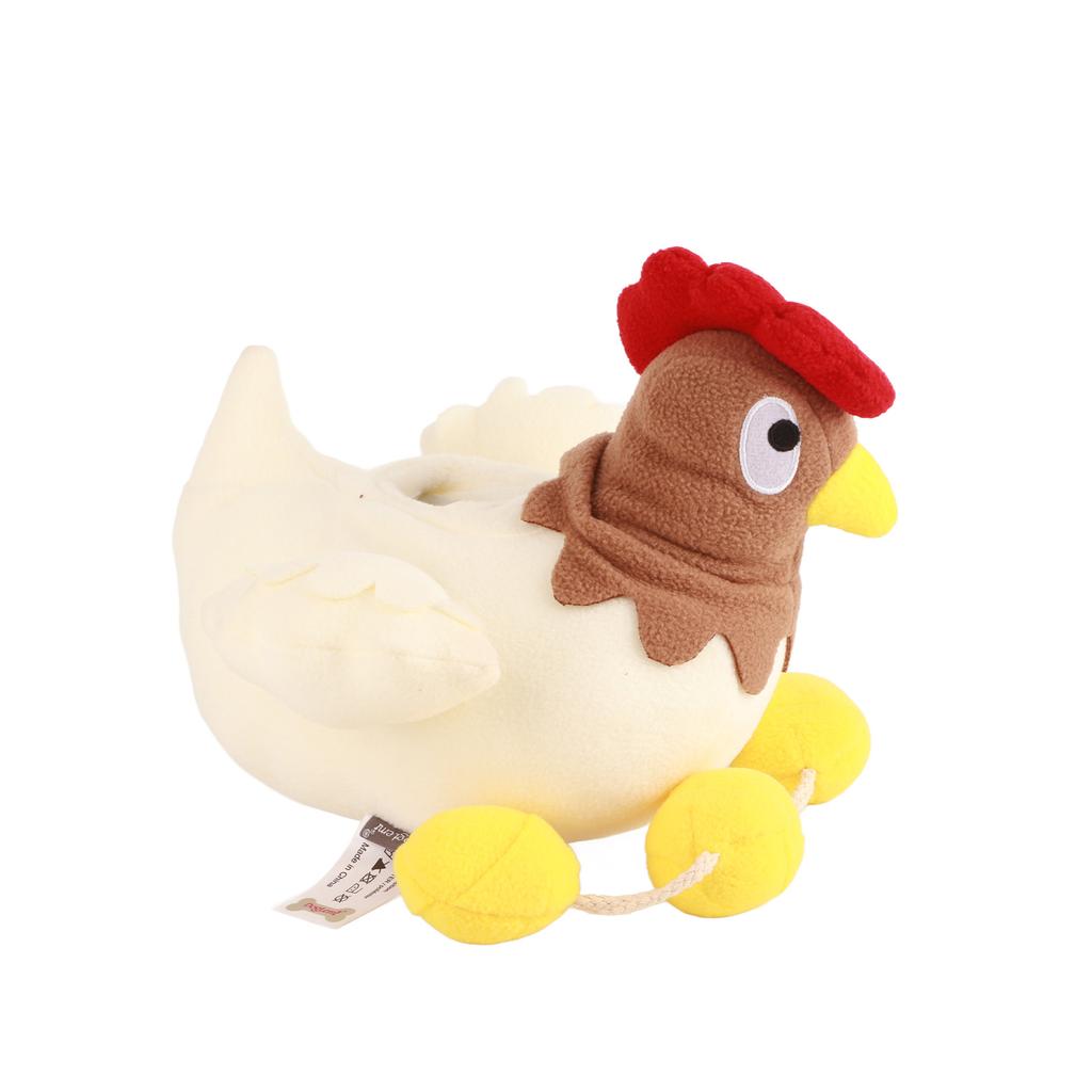Plush Hen Dog Toy Soft Safe Teeth Cleaning Stay Healthy Bite Resistant Educational Pet Toy for Small Medium Dogs