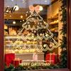 Festive Tree Window Stickers Christmas Sticker Cling Decal Static Simple Line Waterproof Holiday Ornaments Removable