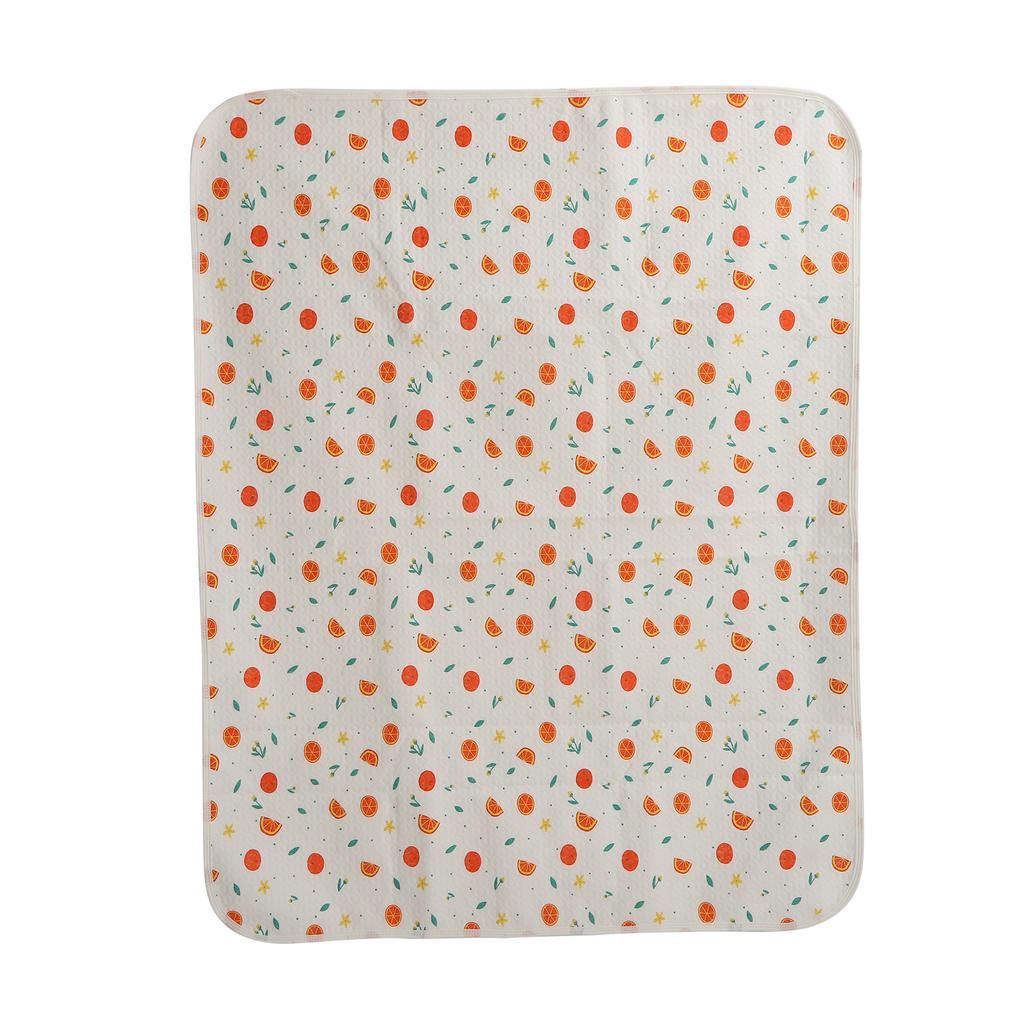 Waterproof Changing Pad Liner Washable Breathable Cotton Diaper Changing Pad 80x100cmSweet Orange Type