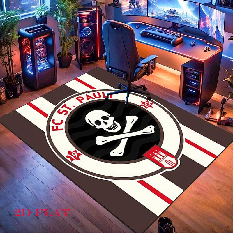 St. Tappeto con logo Pauli per Soggiorno Camera da Letto Casa Decorazione Divano, Tappetino Antiscivolo per Giochi Bambini