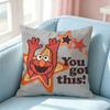 The Cute Cartoon EElmo Square DoubleSided printed Pillow Case Bedroom Bedside Pillow Sofa Cushion Cover