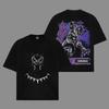 Schwarzes T'challa Panther Superhelden MCU T-Shirt, Retro Film T-Shirt, Oversized Gewaschenes Unisex T-Shirt
