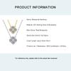 Lnkry 3mm 0.1ct Moissanite Necklace Certified 925 Silver Lucky Clover Flower Pendant Necklace For Women Jewely