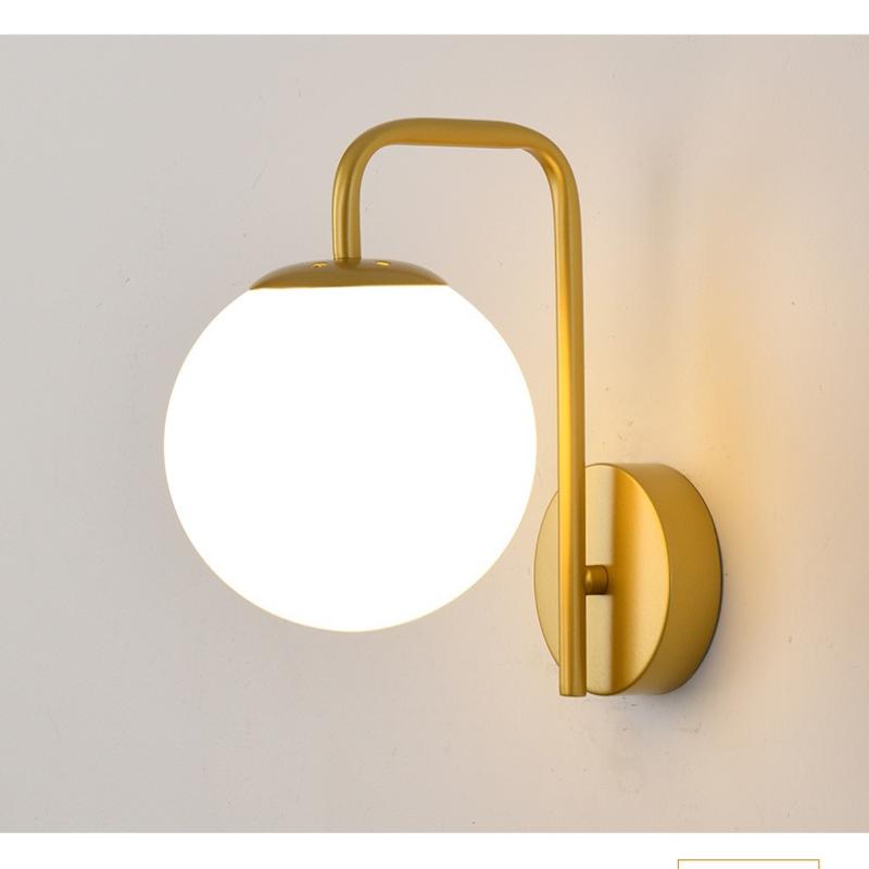 Modern Simple LED Wall Lamps Creative Glass Ball Wall Light Living Room Bedroom Bedside Lnterior Staircase Corridor Wall Liaht