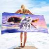 Wolf Beach Towel,Microfiber Bath Towel Gifts for Boys Kids,Funny Animals Sand Free Quick Dry Travel Towels for Men's Pool Sports