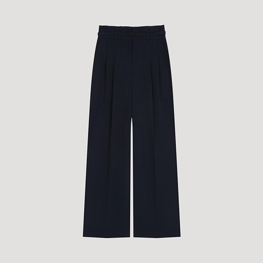 

She S miSS Belted Pin Tuck Wide pantS SwwSlo21080 Dn DARK NAVY/55