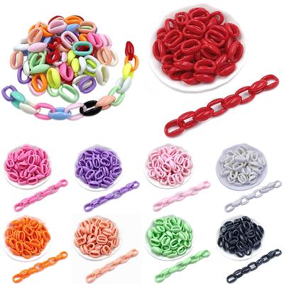 Home Party Supplies Necklace Bracelet O Shape Jewelry Making 20Pcs 11*16mm DIY For High-quality Pendant Chain Beads