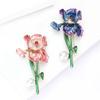 Vintage Irises Flower Brooch Elegant Enamel Jewelry Accessory For Women Men Casual Outfit Party Wear Gift