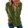 Women's Solid Color Long-sleeved Top With Zipper Sportswear Jacket Sweater