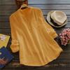Hot Sale Large Size Bamboo Long Sleeve Shirt Women's European, American Loose Multi-Color Women's Top