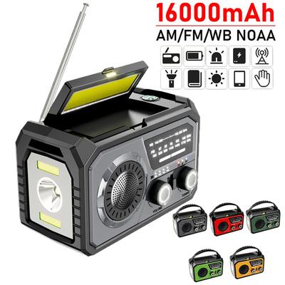 Outdoor Survival Wetterradio AM/FM/WB NOAA Solar Handkurbel Aufladbare Power Bank Bluetooth-Kompatibel Lautsprecher SOS Alarm