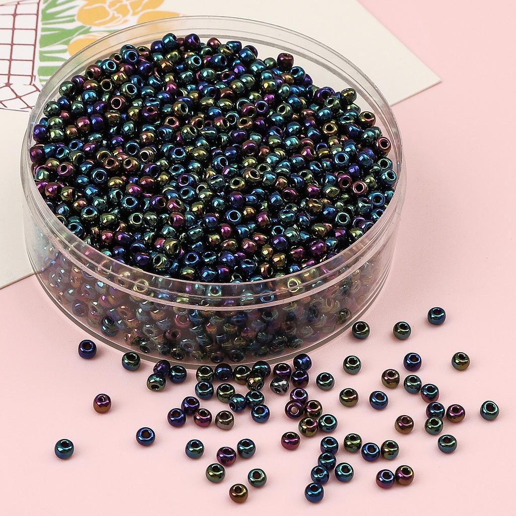 Glas Reisperlen Metall Mineralfarbe Perlen Handgemacht DIY Perlenkette Armband Zubehör Materialien Perlen zur Schmuckherstellung