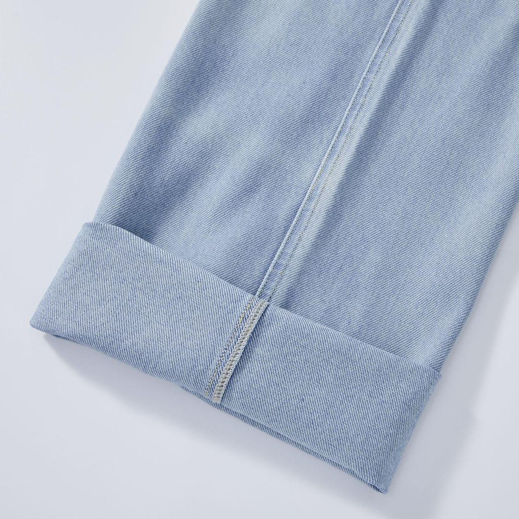 2024 Summer Women's High-Waisted Wide-Leg Jeans – Lightweight, Loose, Slimming, Floor-Length Pants