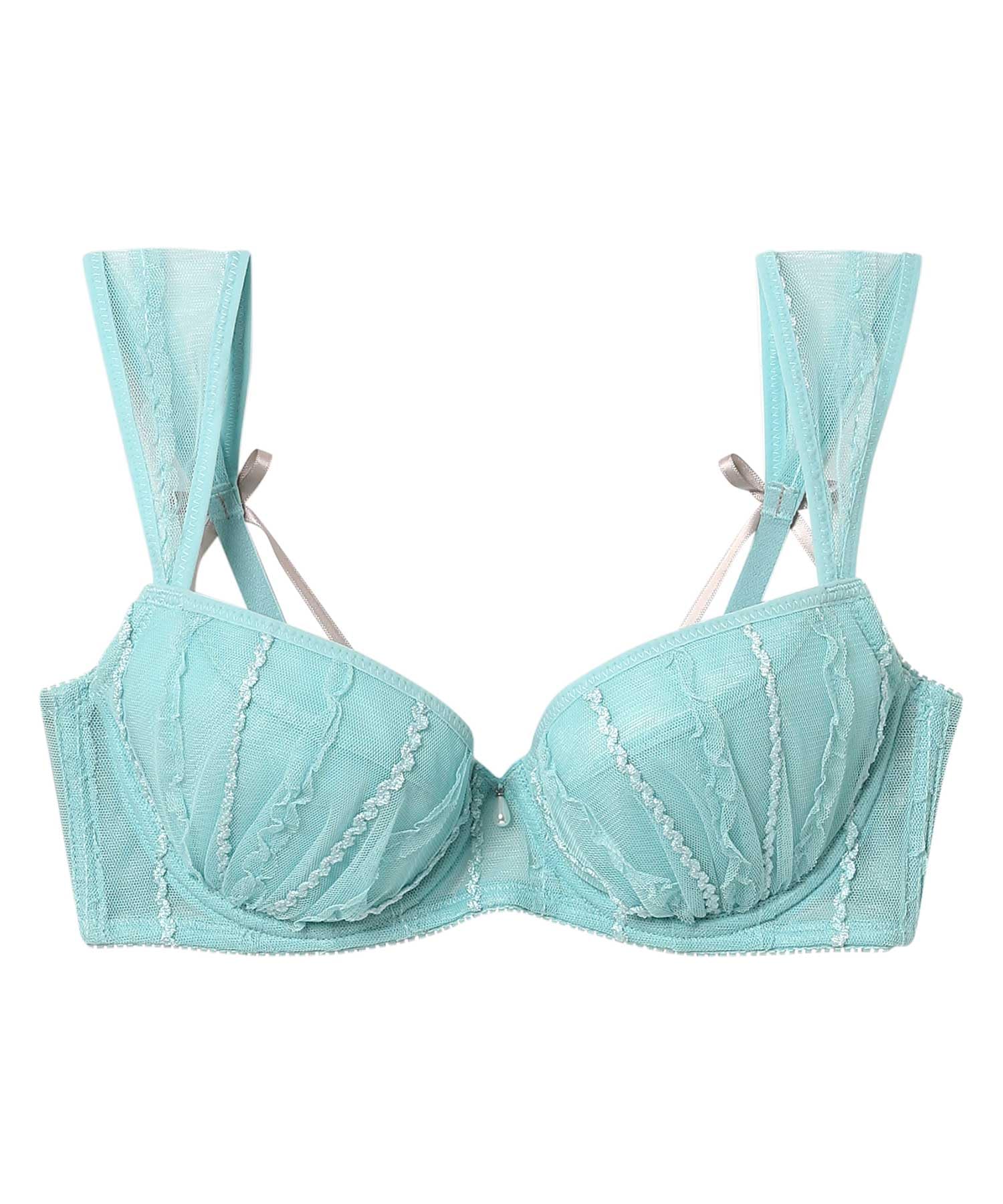 

Бюстгальтер с аккуратной посадкой, делающий грудь компактной, Бюстгальтер BLH300 TU F65 [Amphi] функция пуш-ап, боковины, [серия BLH300] Женский