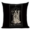 Black Tarot Throw Pillow Cover Mexico Skull Decorative Pillow Covers Horror Ghost Pillow Cases Home Decor Cover for Pillow Cojin