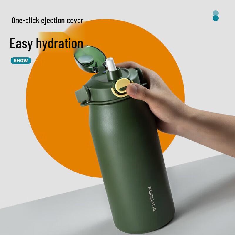 FUGUANG 316L Stainless Steel Vacuum Flask with Pop-up Lid