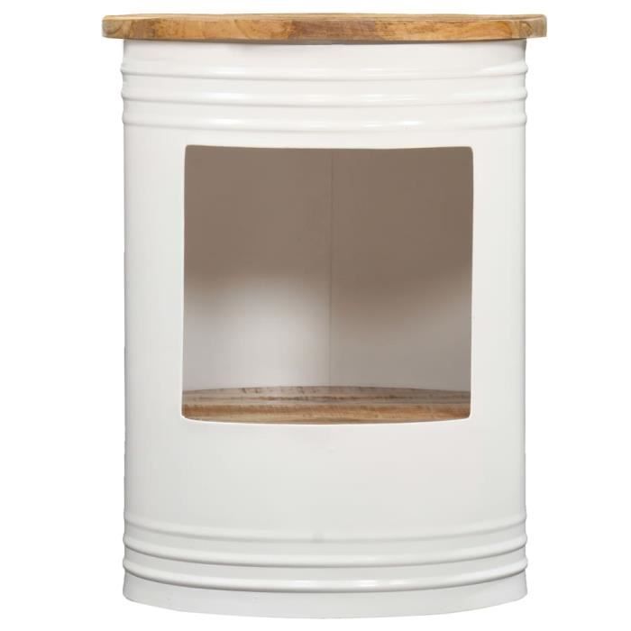 VidaXL Table basse 43x55 cm Bois de manguier solide