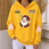 Women's Casual Christmas Print Long Sleeve Hoodie Pullover Sweatshirt for Everyday Wear