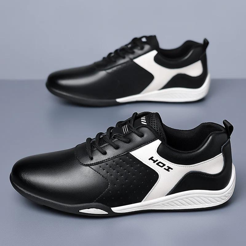 Fashion New Arrival Casual Leather Sneakers Fashion Male Treking Footwear Comfortable Men Tenis Masculino Lightweiht Travel Sports Shoes