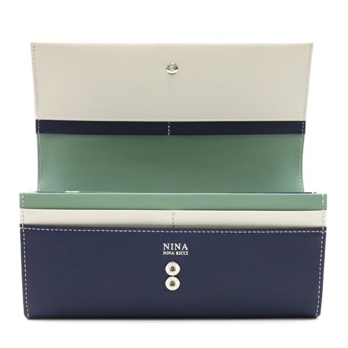 Flap-type Long Wallet Tangram Purse 35-3004 Green