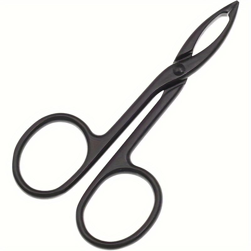 1pc Tweezers Scissors Straight Handle Pointed Eyebrow Tweezer for Facial Hair and Eyebrow Grooming