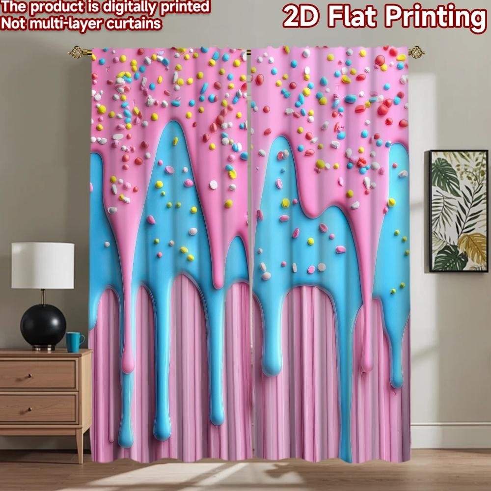1pc 2D flat Photography Backdrop Popular Background cloth Candy Drip De 100% Polyester Anniversary for Holiday home decor for 100×220
