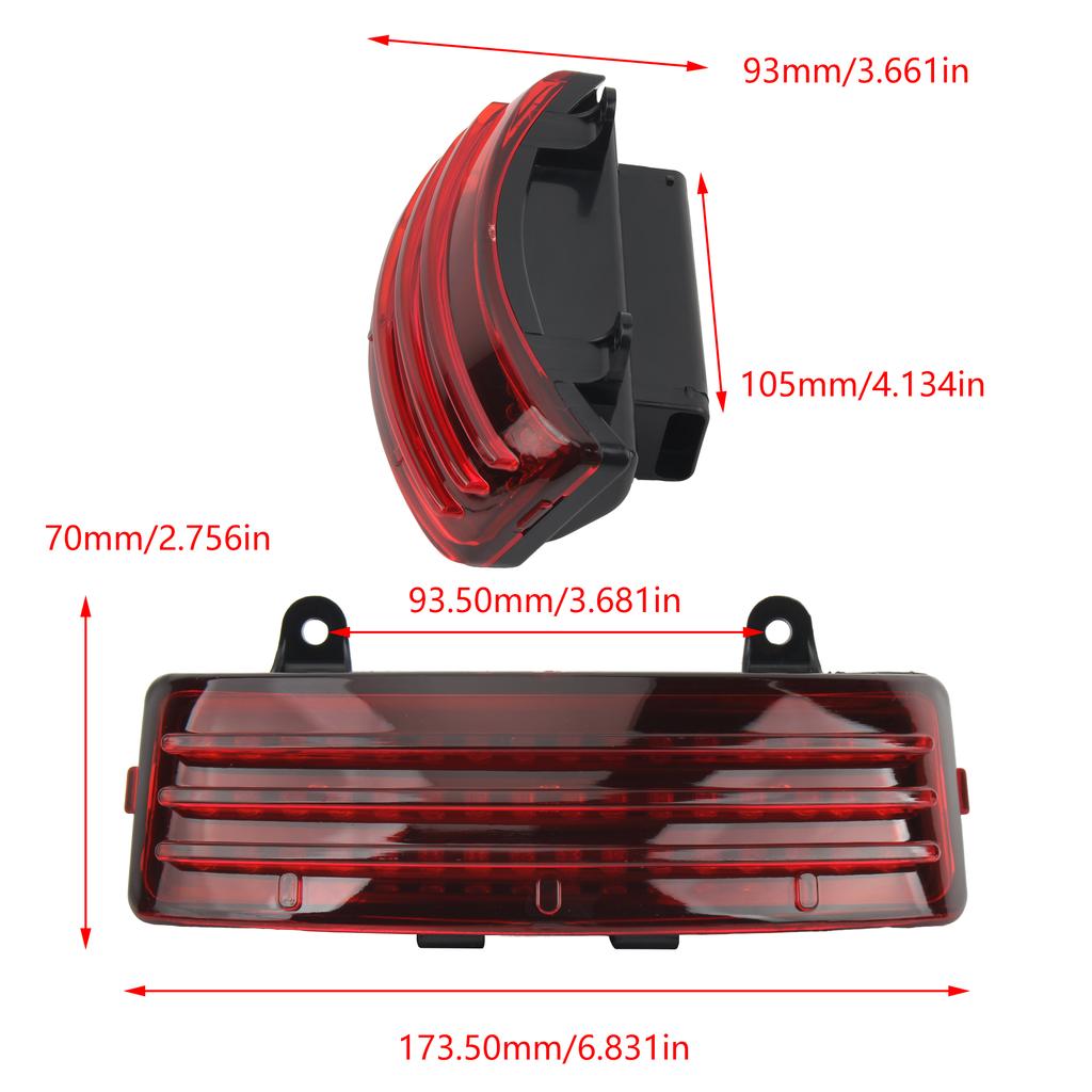 2014-2026 Motorcycle LED Rear Taillights Trim Moto Brake Light For Harley Touring Street Glide Road King FLHX FLTRX