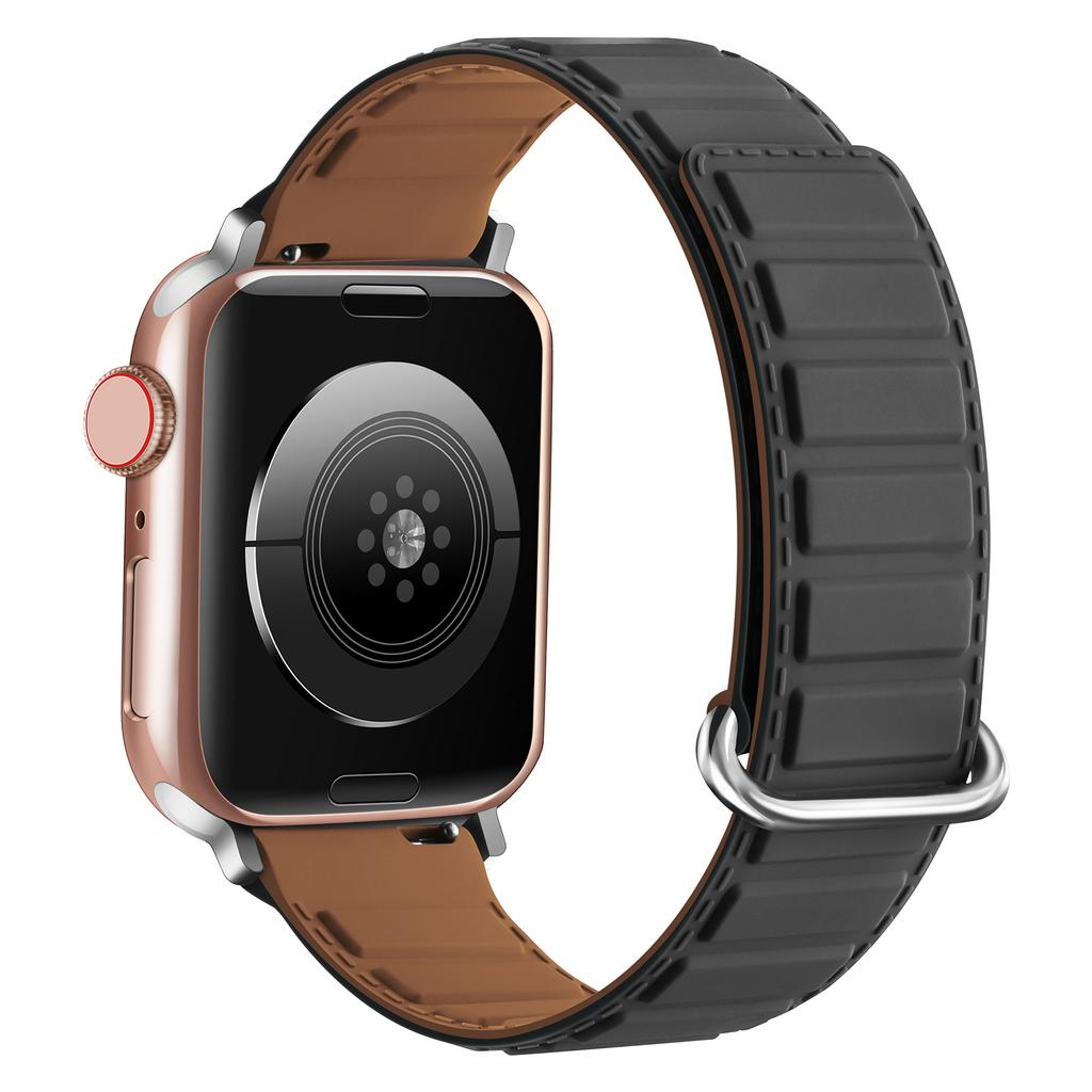 Silicone Strap for Apple Watch Ultra 3 2 1 49mm/Series 11 10 46mm/9 8 7 45mm/SE3 SE2 SE 6 5 4 44mm/3 2 1 42mm Magnetic Buckle Watch Band