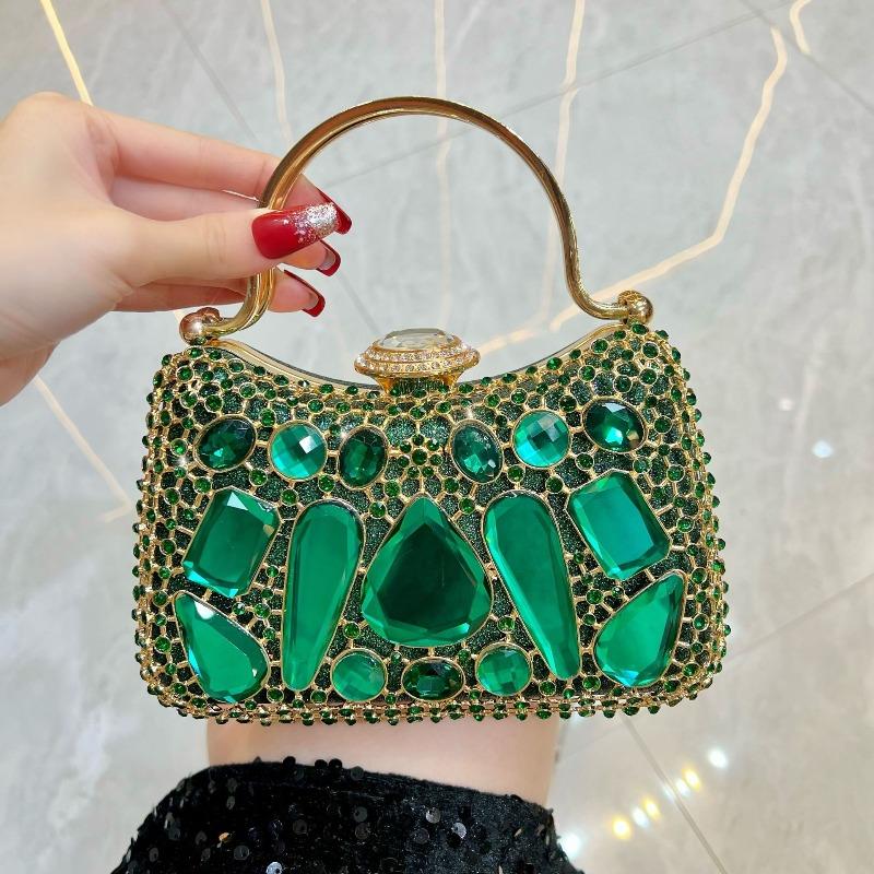 Hand-held Bag - Exquisite Dinner Bag - French-style Diamond-studded Handbag - Women's Bag