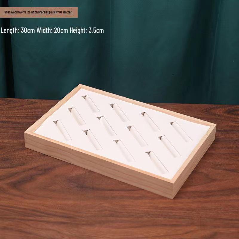 Solid Wood Jewelry Display Stand for Bracelets and Rings