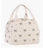 Corduroy Strawberry Ice Pack Insulated Lunch Bag - Large Capacity for Travel, Business, or Picnic