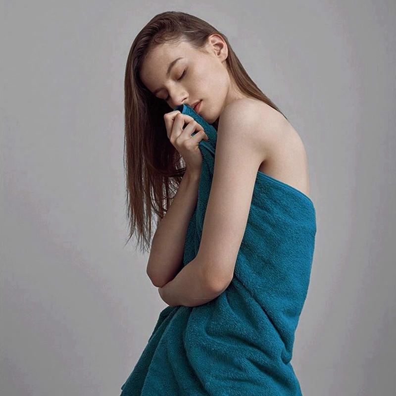 1/5/10Pcs Bathroom Cotton Towel 35X75Cm 70X140Cm Hand Face Bath Towel Soft Gift Absorbent Sport Absorbent Towel Blue White