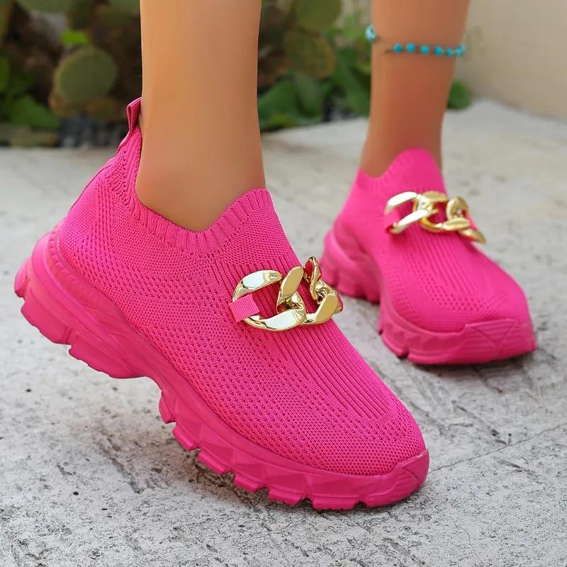 Fashion 2025 Women Sneakers Fashion Breathable Trainers Comfortable Sneakers Women Mesh Fabric Lace Up Shoes for Women Zapatos De Mujer