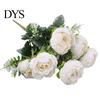 Artificial Flowers 6 Forks Flower No-Fading No Withering Not Need Simulation Plant To Water Realistic Decorative Peony for Wedding Fake