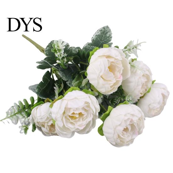 Artificial Flowers 6 Forks Flower No-Fading No Withering Not Need Simulation Plant To Water Realistic Decorative Peony for Wedding Fake