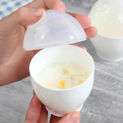 Eierkocher für die Mikrowelle, weiß, Mikrowellenherd, Tasse, Pochierer, Eierkocher, Dampfgarer, Kochwerkzeug, Küchenzubehör
