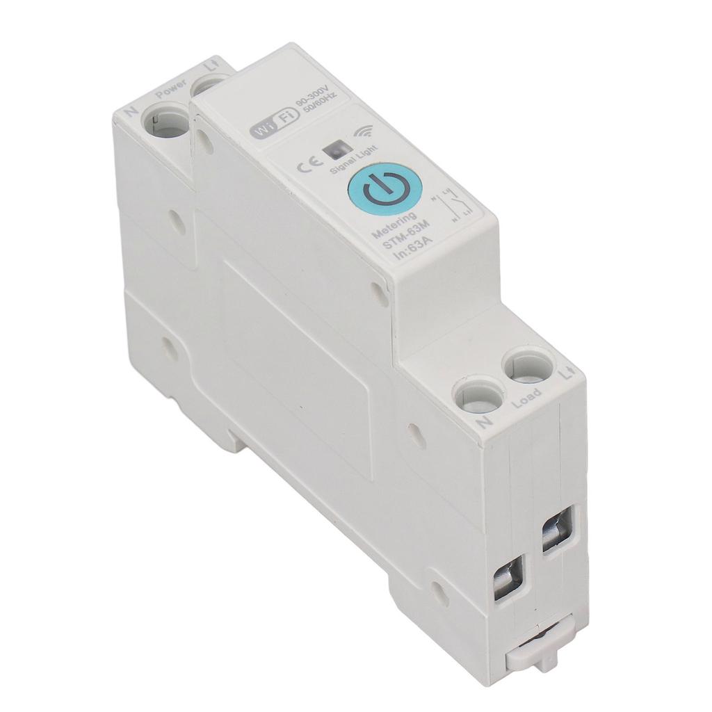 Smart WiFi Switch 1P 63A Manual Remote Voice Control Circuit Breaker with Power Metering for Tuya