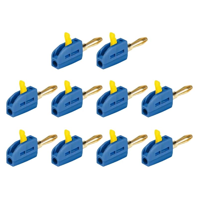 10Pcs Practical 4mm Banana Connectors 32A Current Power Without Solder Brass Contacts Industrial Electrical Connectors