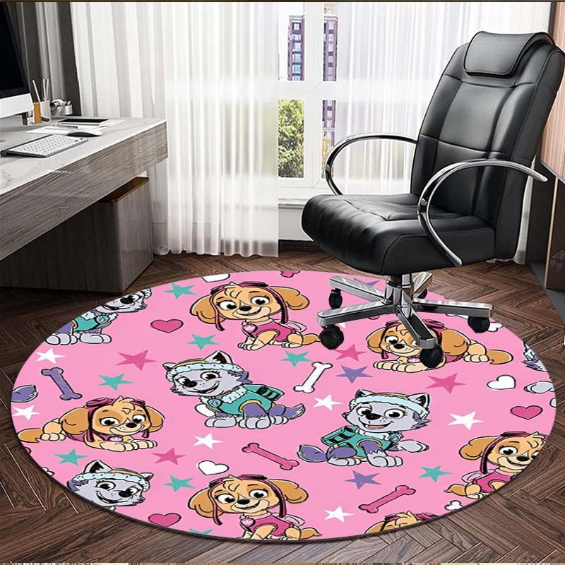 PAW Patrol Print Round Rug, Washable Floor Carpet, For Entryway Dorm Laundry Room Office Study, Home Decor Birthday Christmas Gift
