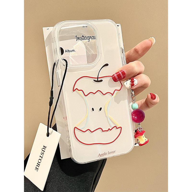 

Single Layer Lines for Apple Core Small Fresh Blossoming Flowers for IPhone16 Creative 15 Mobile Phone Case For Apple 6