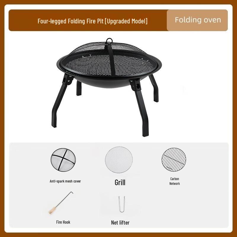 OEING Portable Outdoor Charcoal Grill and Fire Pit Standard