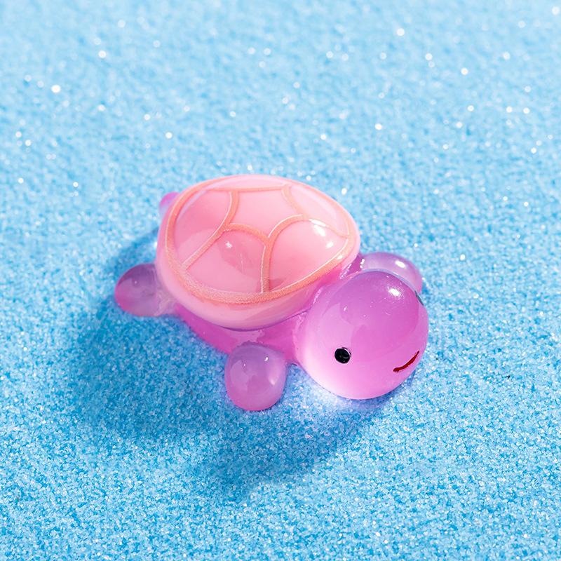 1Pcs Luminous Turtle Fairy Garden Micro Landscape Ornament Glowing In Dark Miniature Diy Flower Potted Decor