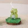 Yousheng Frog/Tortoise Incense Stick Holder with Lotus Leaf Phone Holder Cute Resin Desk Ornament for Home Office Table Shelf Decor