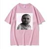 Porträt Meme Print T-Shirt Unisex Lustiges Internet-Meme Quadratisches Foto Grafik Rundhals Kurzarm Weiche Baumwolle Humor Lässige Oberteile