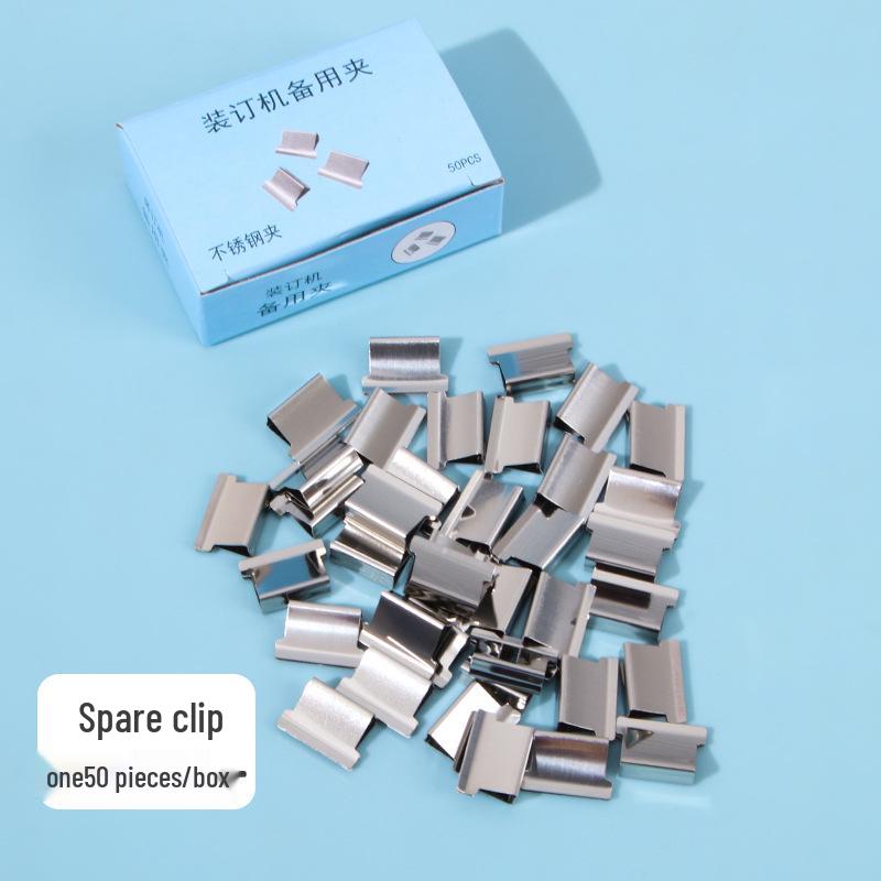 High-Value Transparent Medium Push Clip Refill with Metal Clip - No-Punch File Test Paper Clip