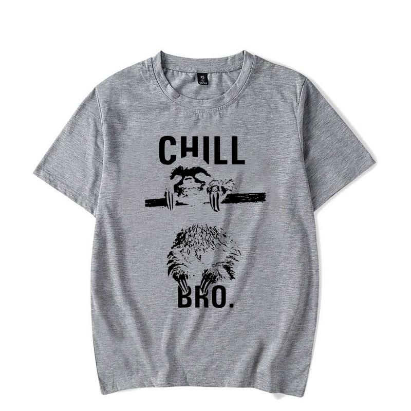 Makaya Cool Swag T-Shirt with Sloth Chill Bro Men's T Shirt Women Fashion Shirt Cute Tops