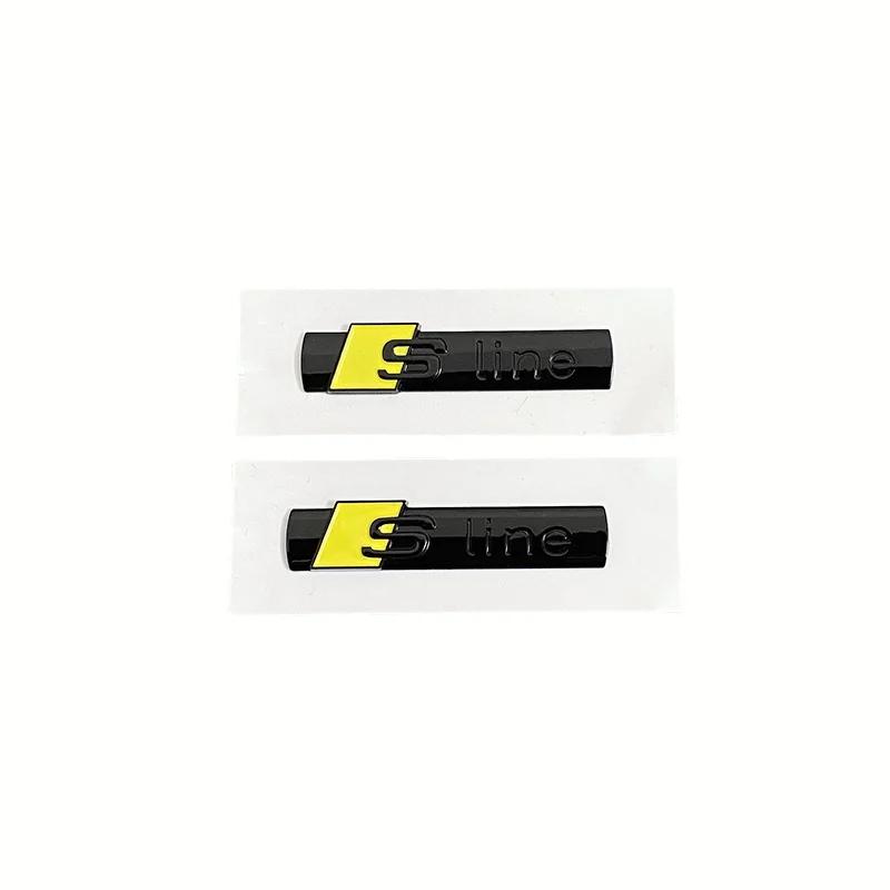 Sline Logo Car Fender Side Badge Emblem A1 A2 A3 A4 A5 A6 A7 A8 TT S3 S4 S5 S6 S7 Q2 Q3 Q5 Q7 Q8 RS3 R8