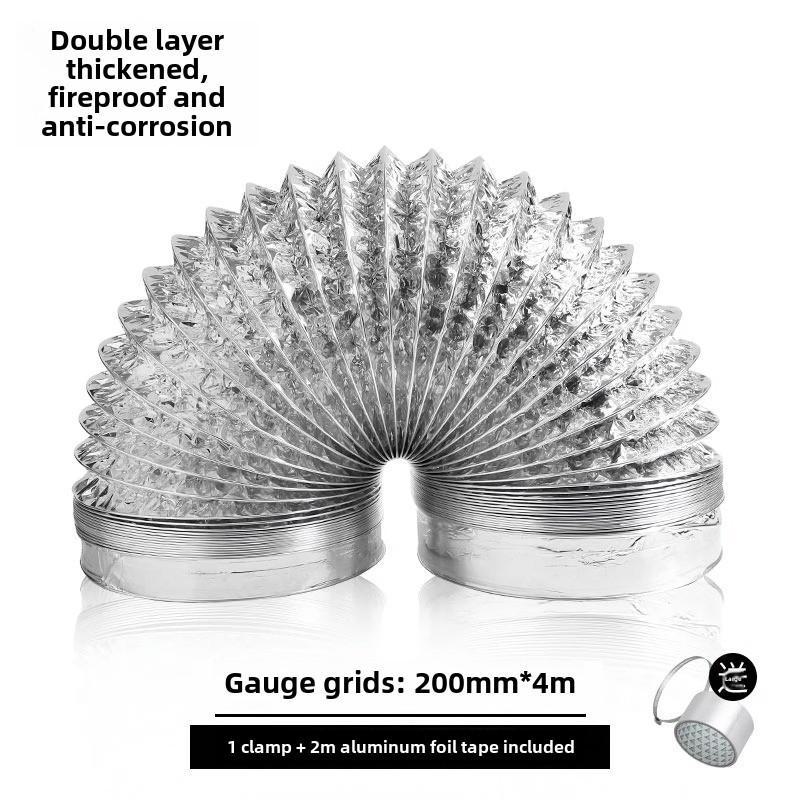 Conduit de ventilation universel en aluminium pour hottes de cuisine et de salle de bain