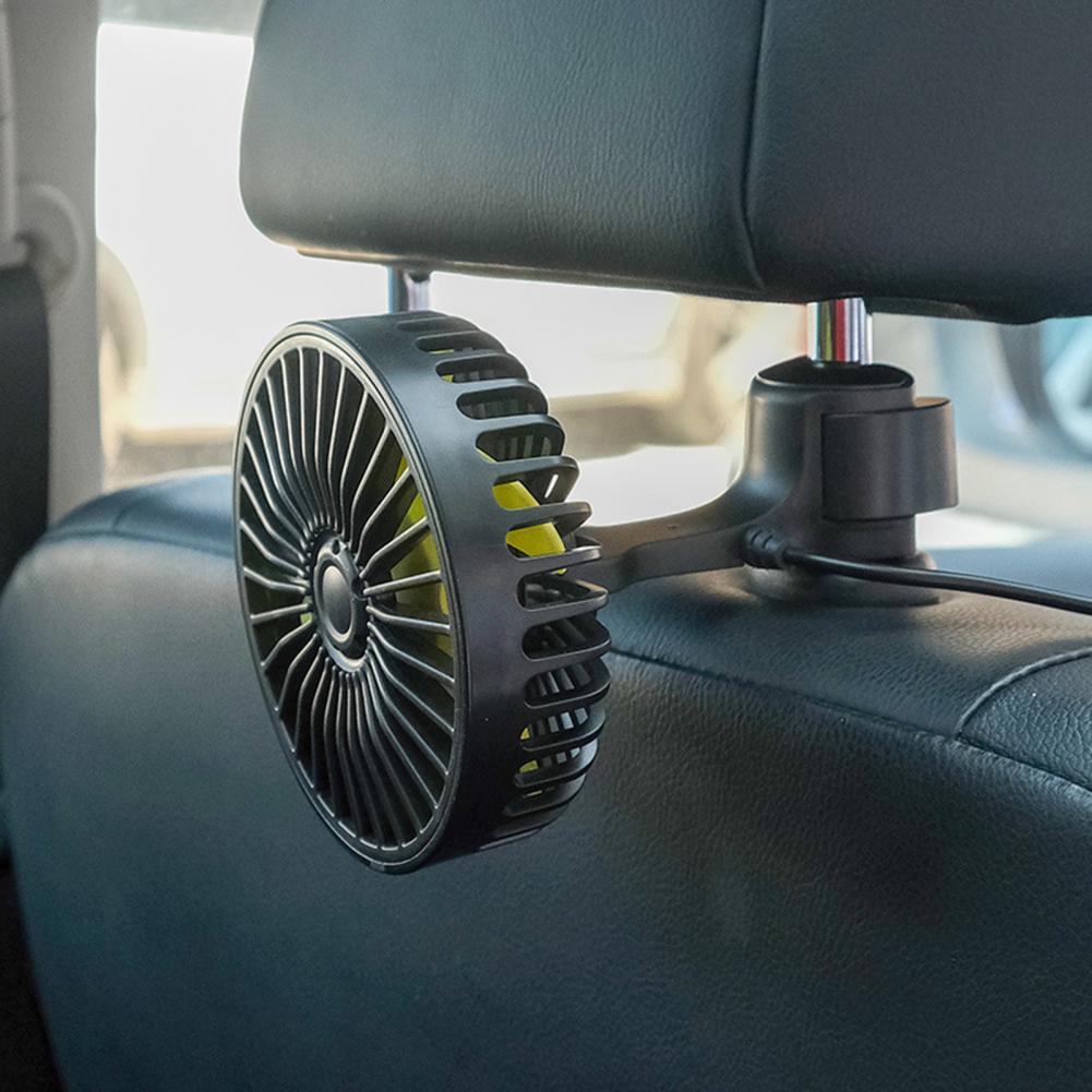 Universal Car Fan Suction Cup Portable Lightweight Rear Headrest Air Vent USB Fan  Air Cooling Fan Adjustable
