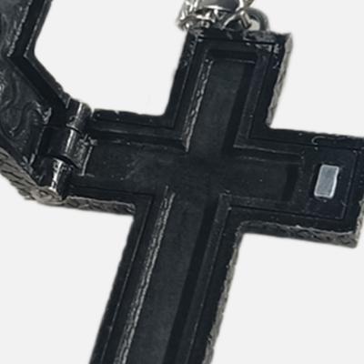 1/2/3 Τεμάχια 3D Μεταλλικό Στολίδι Σχήματος Σταυρού Κρεμαστό Κολιέ Vintage Κολιέ Σταυρός Καλαμαριού με Κρυφή Θήκη Μοντέρνα Κοσμήματα Δώρα